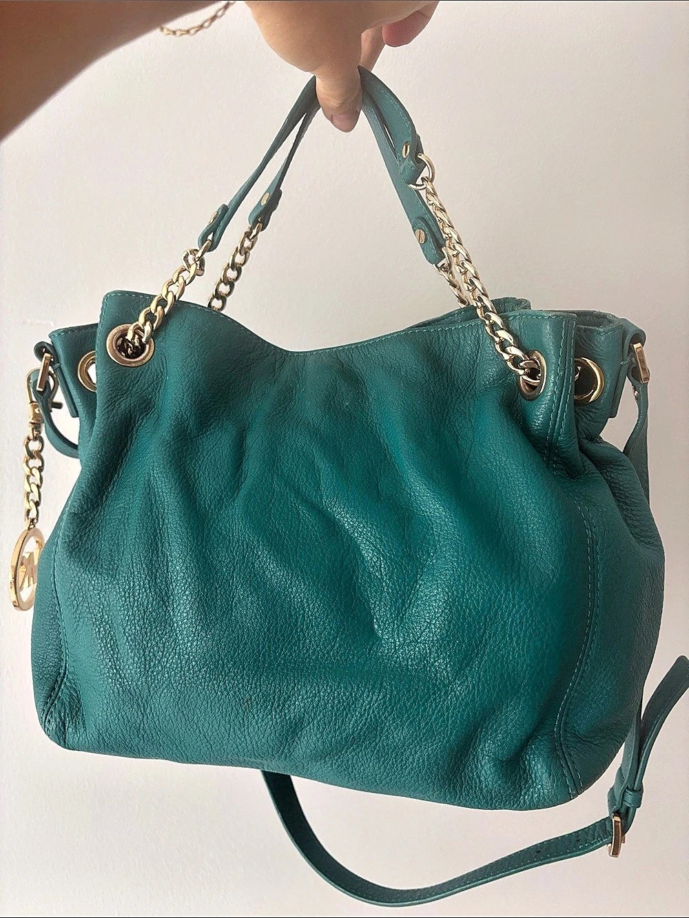 Michael Kors Nolita Large Hobo Bag Leather Teal
